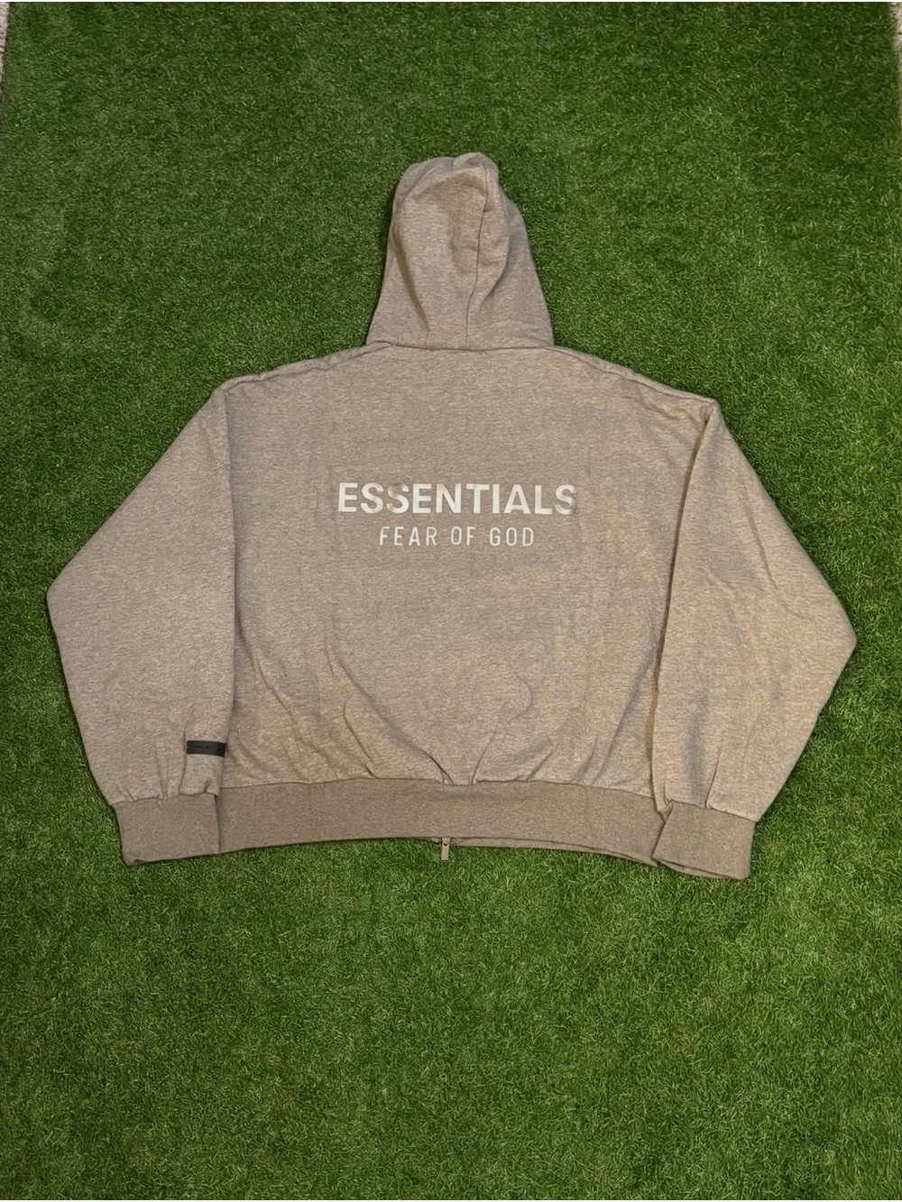 Essentials Fear Of God Heather Grey Zip Up